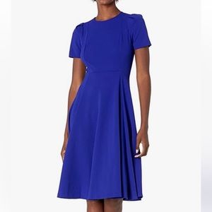 Calvin Klein Royal Blue Short Sleeve A-Line Dress sz 2